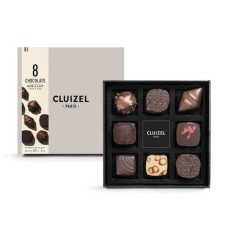 Box of 8 Dark & Milk Chocolates by Cluizel
