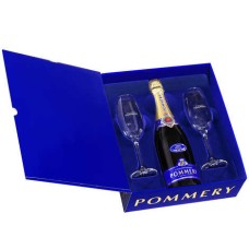 Royal Pommery Brut Champagne Box and 2 flutes