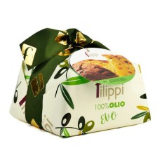 Olive oil panettone with grapes and candied orange peel