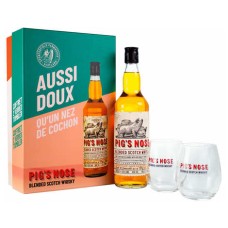 Pig's Nose Blended Whisky Gift Box With 2 glasses