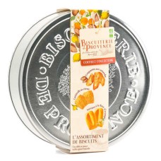 Box of organic biscuits - Crunchy almonds, lemon canistrelli, orange blossom shuttles (320g box)