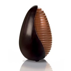 Dark chocolate filled designer egg