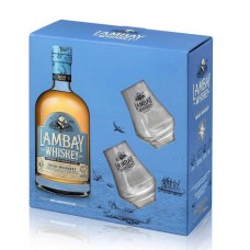 Irish Whiskey Lambay Small Batch Blend - Irish Whiskey 40% + 2 glasses
