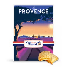 Metal box decorated with Provence and garnished with lemon canistrelli