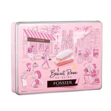 Pink Reims biscuits in a box, French art of living - Maison Fossier