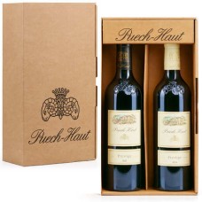 Chateau Puech-haut 2-bottle gift set - 1 Prestige red wine 75cl + 1 Prestige white wine 75cl