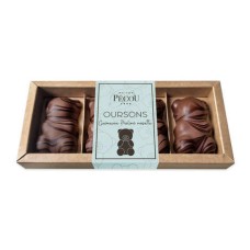 Box of 4 chocolate praline hazelnut marshmallow bears (100g box)