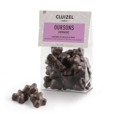 Bag of Cluizel dark chocolate-coated marshmallow bears (135g bag)