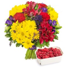 Pasodoble bouquet with raspberries (Small)