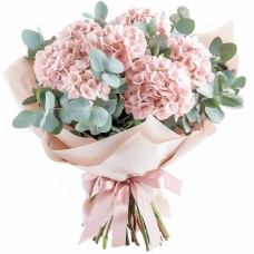 Bouquet of pink hydrangeas (Small)
