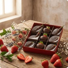 Strawberries and Chili Peppers in Dark Chocolate