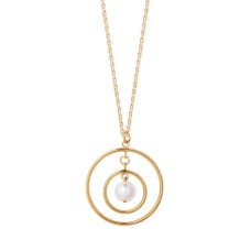 Circle necklace with pearl