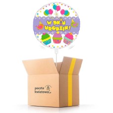 On the day of the birthday - cupcakes - balloon with helium