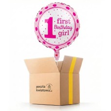 Girl's first birthday - helium balloon