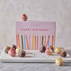 Happy Birthday Mixed Mini Cupcake Box (12 Pieces)
