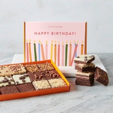 Happy Birthday Mixed Mini Brownie Box (12 Pieces)