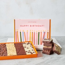 Happy Birthday No Nuts Mixed Mini Brownie Box (12 Pieces)