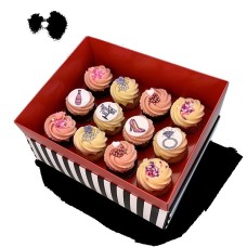 Box of 12 Medium Bachelorette Cupcakes