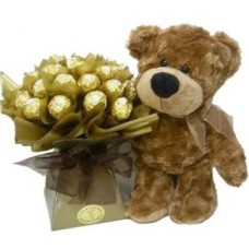 Teddy With Chocolates Bouquet
