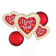I Love You Gold Balloon (3 Balloons Gift Boxed)