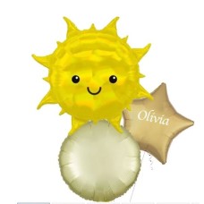 Iridescent Sun Supershape Balloon (3 Balloons Gift Boxed )