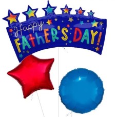 Happy Fathers day Supershape Banner Balloon (Single Balloon Gift Boxed)