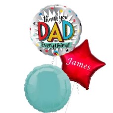 Thank You Dad for Everything Balloon (4 Balloons Gift Boxed)