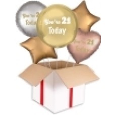 Personalised Red and Silver Orbz Balloon (3 Balloons Gift Boxed)