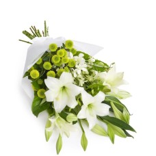 Elegant Lillies with Lime Accent