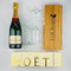 Moet Champagne and Flutes Gift Box