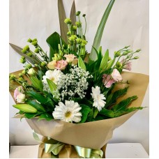 Large White, Pink and Green Bouquet