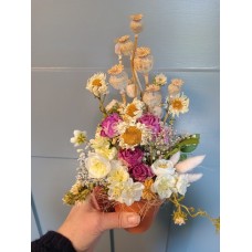 Dried and Fabric Pot Arrangement