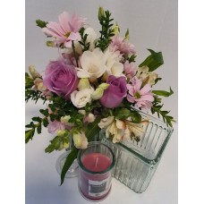 Pastel Mother with a Scented Candle