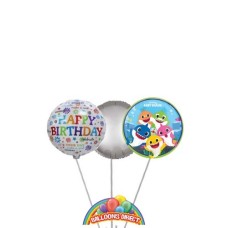 Baby Shark Birthday Balloon Bouquet