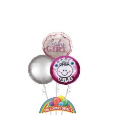 Baby Girl Standard Balloon Bouquet