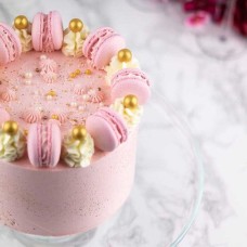 Pink &amp; Gold Cake (6 - 10 people (15cm))