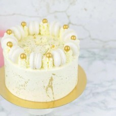 White & Gold Cake (12-15 people)