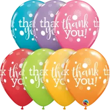5 x Thank You latex Balloons