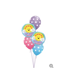 Get Well Soon Rainbow Sunshine Balloon Bouquet