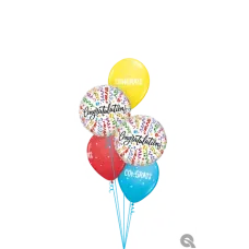 Congratulations Streamers Balloon Bouquet