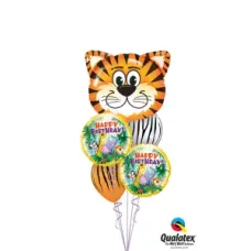 Jungle Tiger Birthday Balloon Bouquet