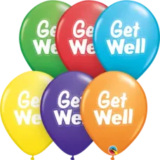 5 x Get Well Latex Balloons