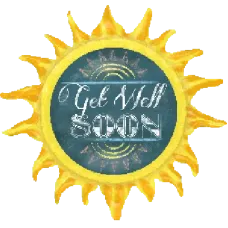 Get Well Soon Chalkboard Sun Shape Foil Balloon