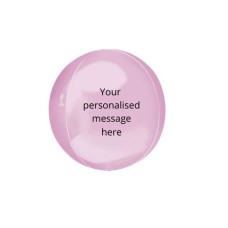 Personalised Light Pink Orbz Balloon
