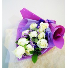 Bluish White Rose Bouquet