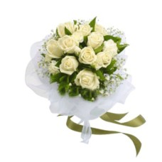 Elegant White Rose Bouquet