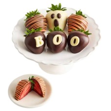 Artisan Belgian Chocolate Covered BOO Berries (Half Dozen)