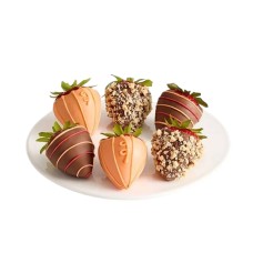 Gourmet Fall Dipped Fancy Strawberries (Half Dozen)