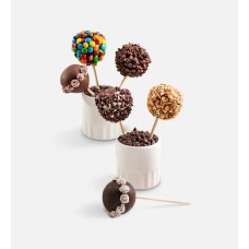 Candy Covered Cake Pops with Gourmet Drizzled Strawberries (6ct Cake Pops)