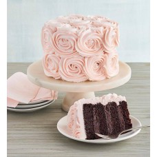 Pink Rose Chocolate Cake